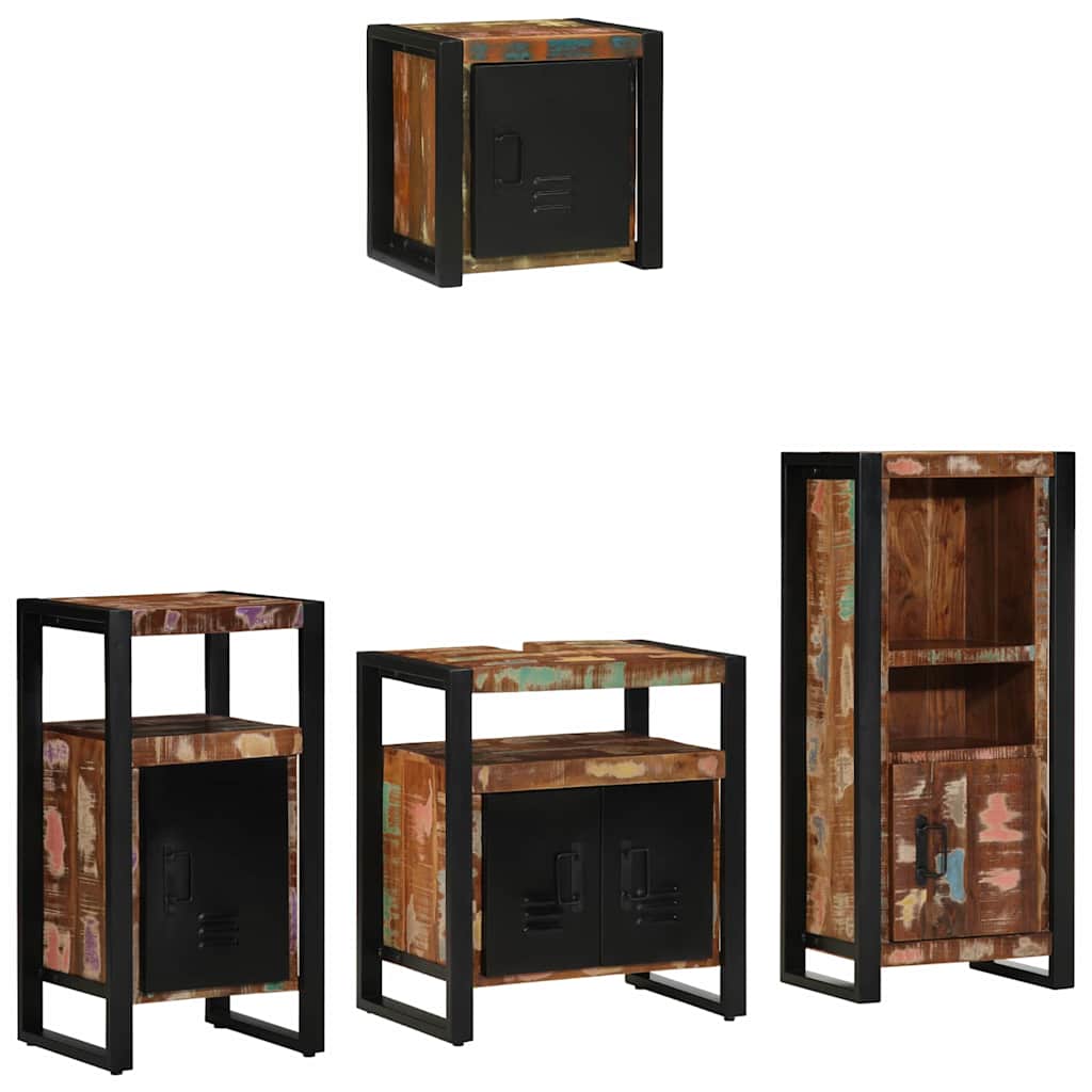 Set namještaja za kupaonicu 4 pcs Čvrsto drvo iz reciklaže