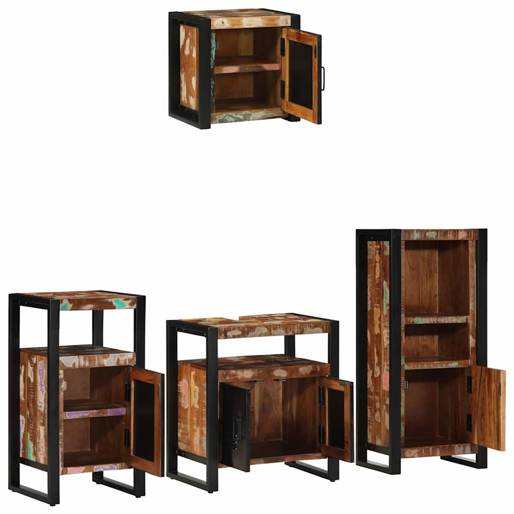 Set namještaja za kupaonicu 4 pcs Čvrsto drvo iz reciklaže