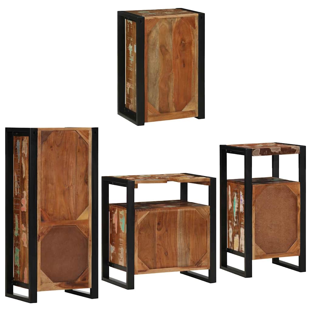 Set namještaja za kupaonicu Zidne 4 pcs Čvrsto reciklirano drvo