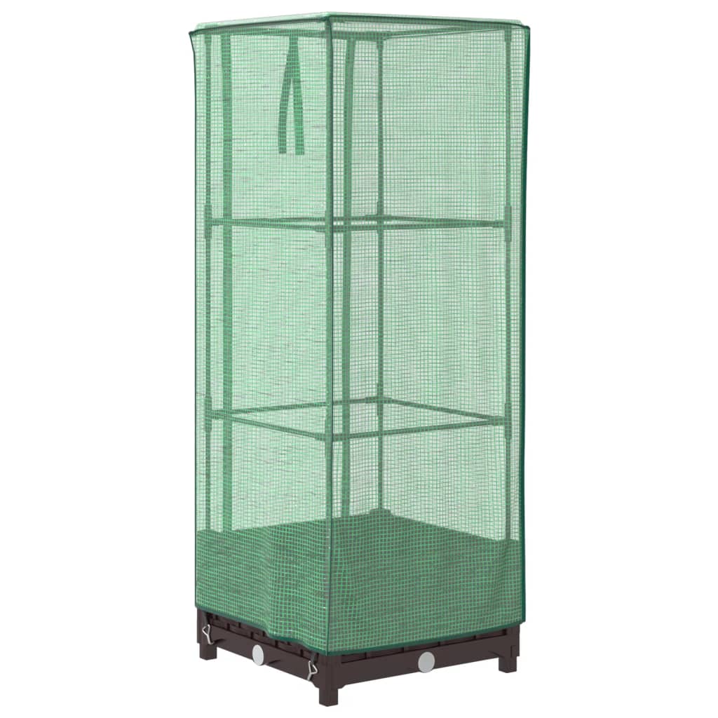 Povišena gredica s pokrovom za staklenik 40 x 40 x 123 cm