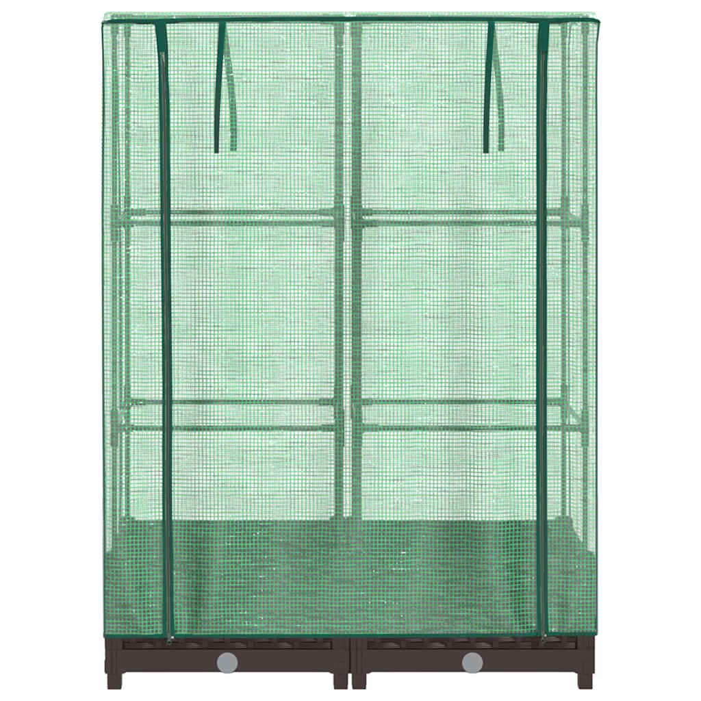 Povišena gredica s pokrovom za staklenik 80 x 40 x 123 cm