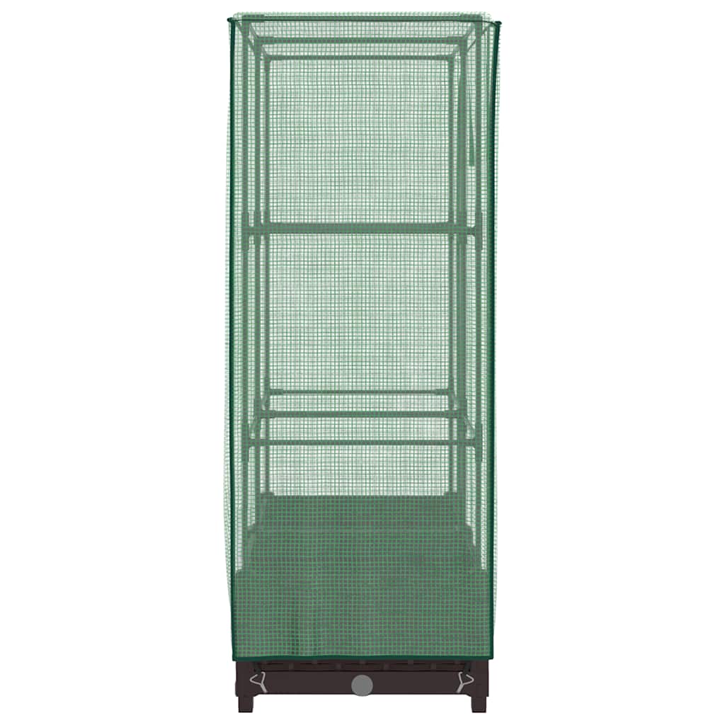 Povišena gredica s pokrovom za staklenik 80 x 40 x 123 cm