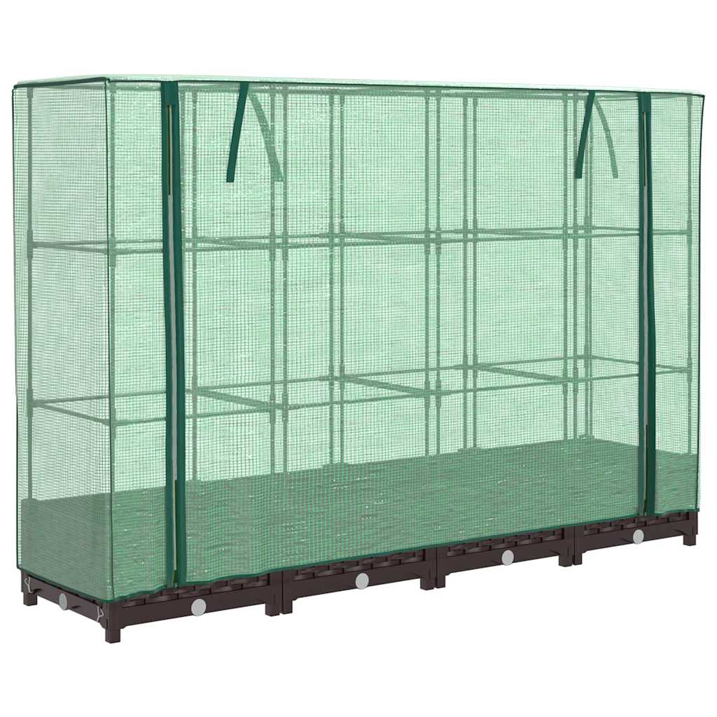 Povišena gredica s pokrovom za staklenik 160 x 40 x 123 cm