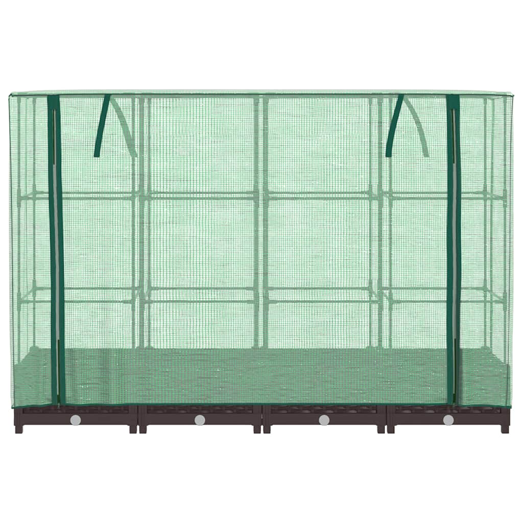 Povišena gredica s pokrovom za staklenik 160 x 40 x 123 cm