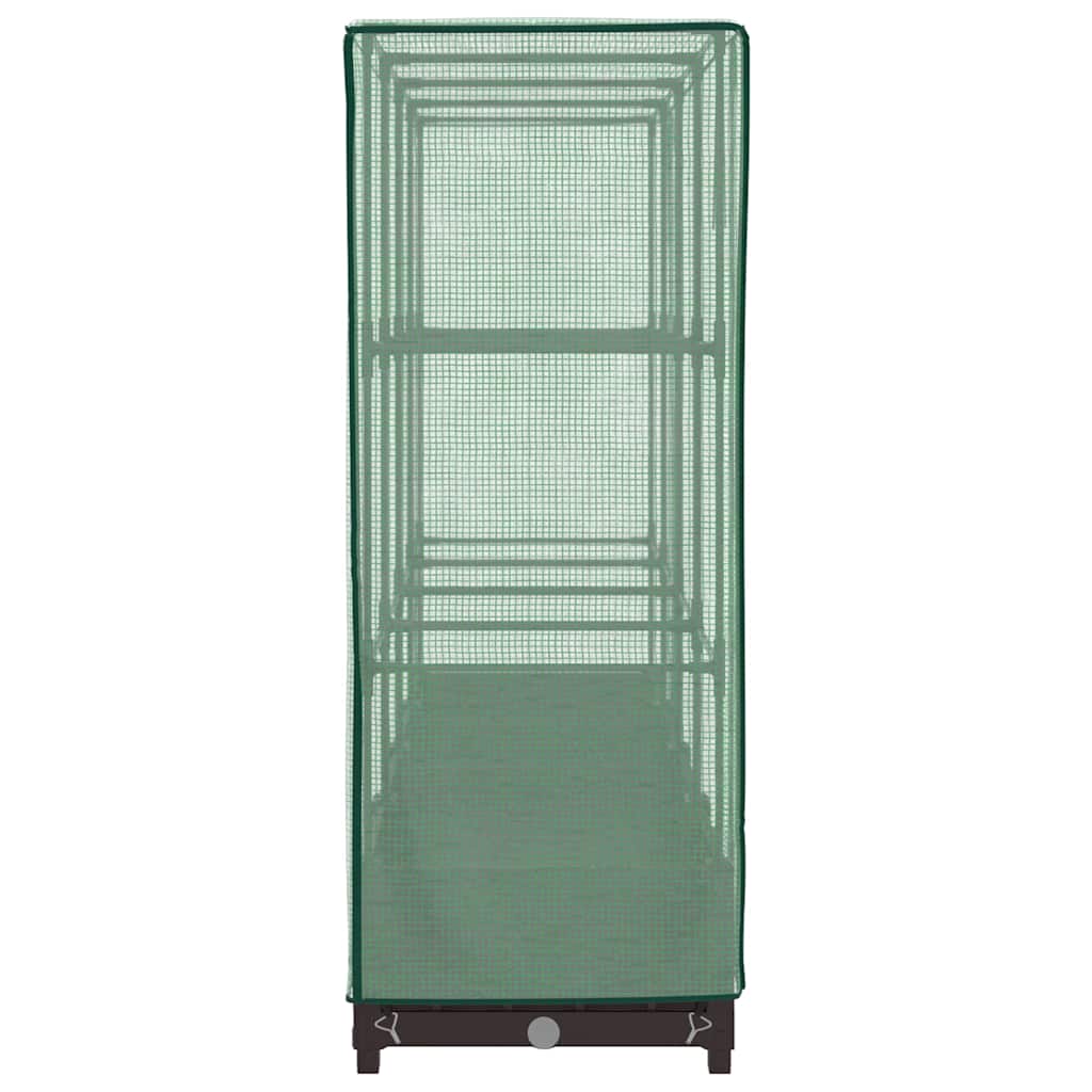Povišena gredica s pokrovom za staklenik 160 x 40 x 123 cm