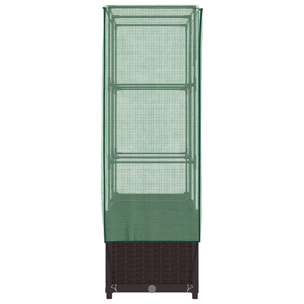 Povišena gredica s pokrovom za staklenik 80 x 40 x 138 cm