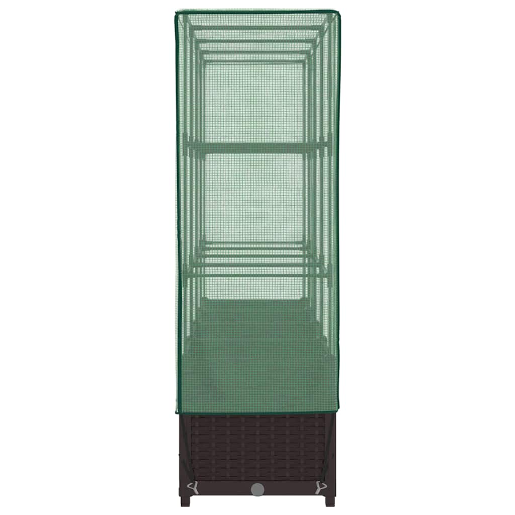 Povišena gredica s pokrovom za staklenik 160 x 40 x 138 cm