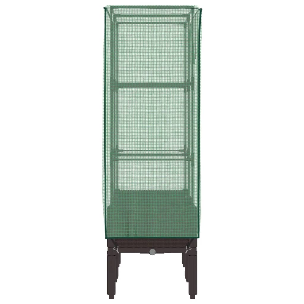 Povišena gredica s pokrovom za staklenik 80 x 40 x 140 cm