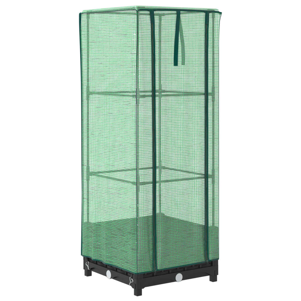 Povišena gredica s pokrovom za staklenik 40 x 40 x 123 cm