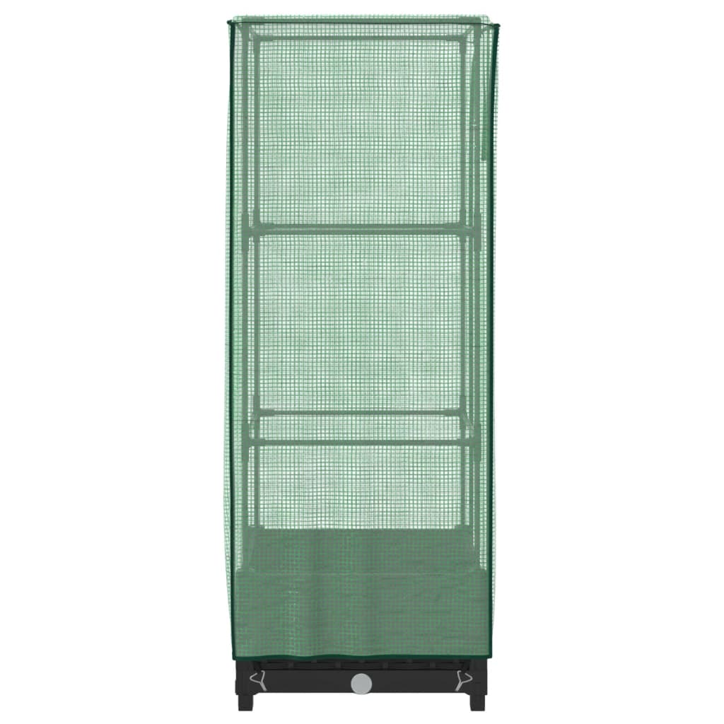 Povišena gredica s pokrovom za staklenik 40 x 40 x 123 cm