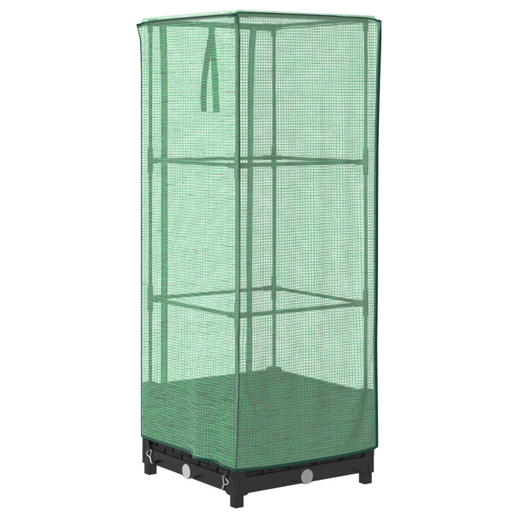 Povišena gredica s pokrovom za staklenik 40 x 40 x 123 cm