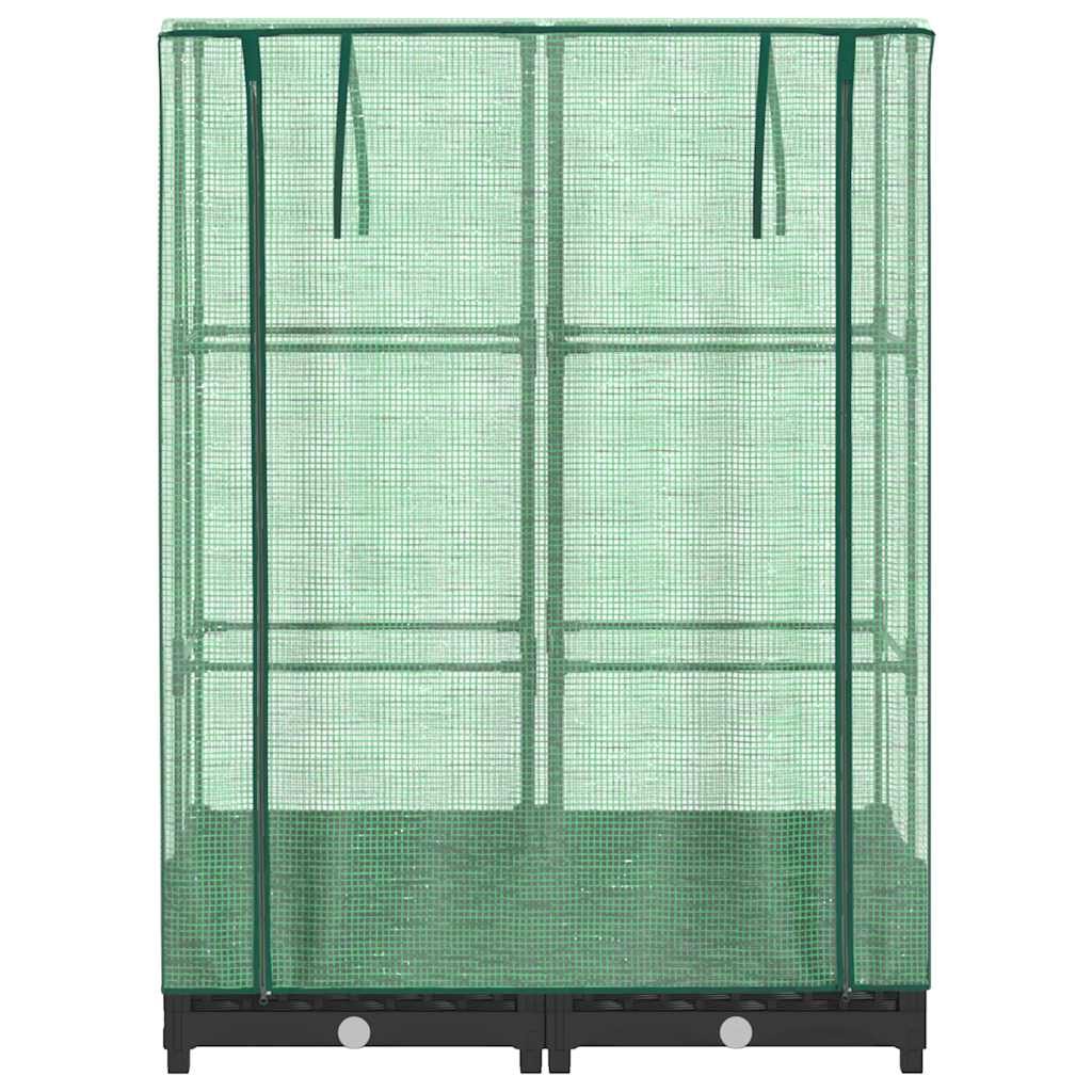 Povišena gredica s pokrovom za staklenik 80 x 40 x 123 cm