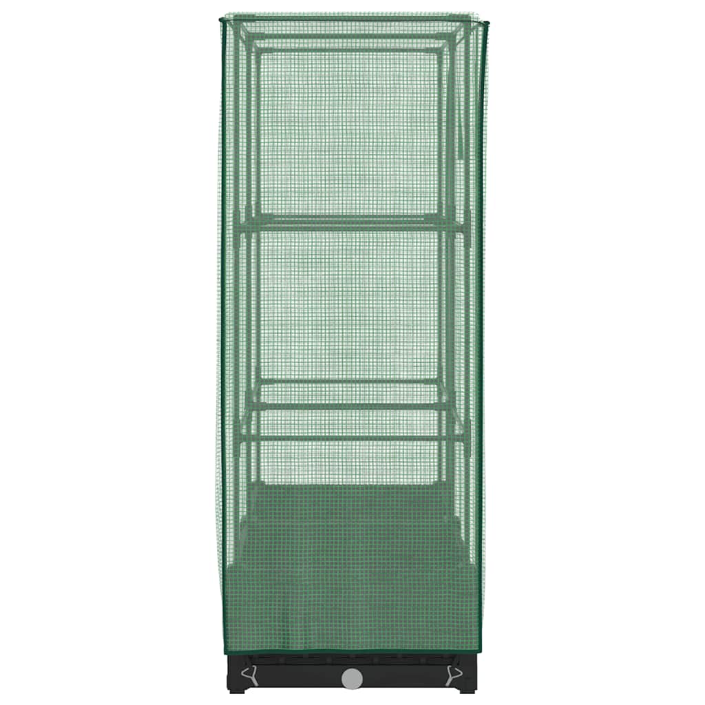 Povišena gredica s pokrovom za staklenik 80 x 40 x 123 cm