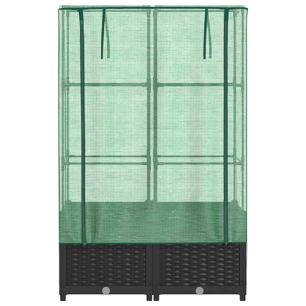 Povišena gredica s pokrovom za staklenik 80 x 40 x 138 cm