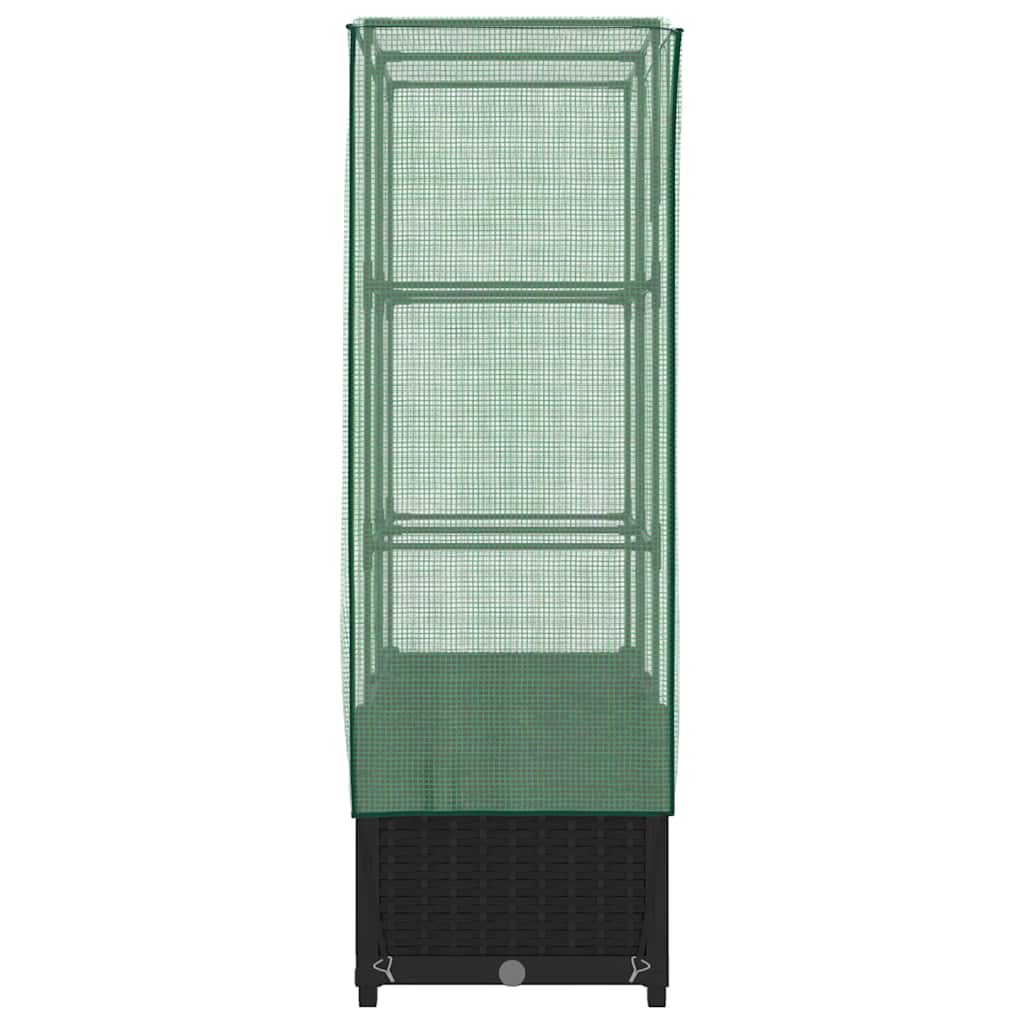 Povišena gredica s pokrovom za staklenik 80 x 40 x 138 cm