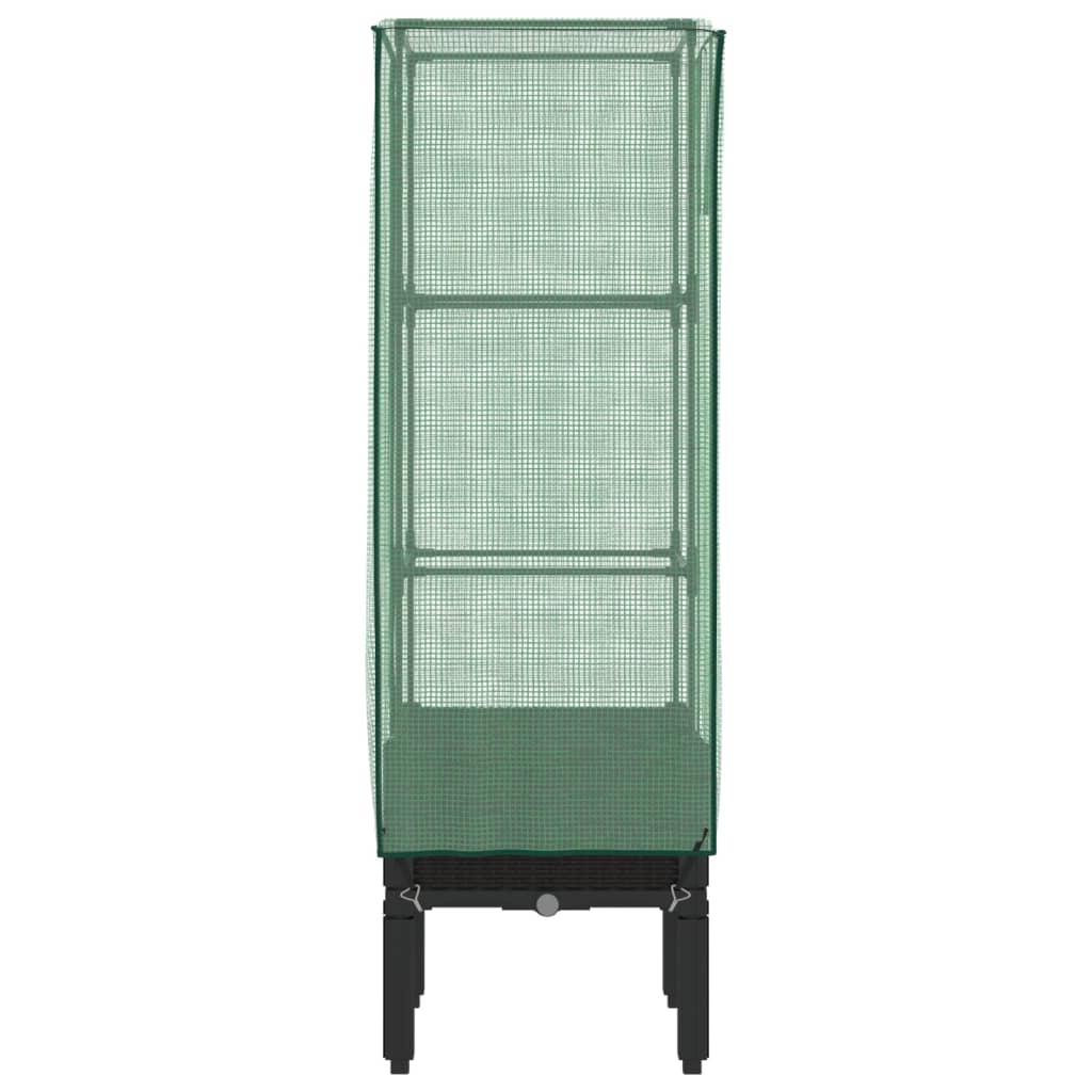 Povišena gredica s pokrovom za staklenik 40 x 40 x 140 cm