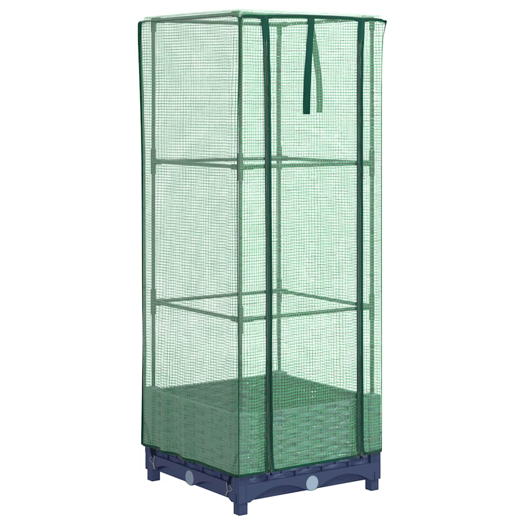 Povišena gredica s pokrovom za staklenik 40 x 40 x 123 cm