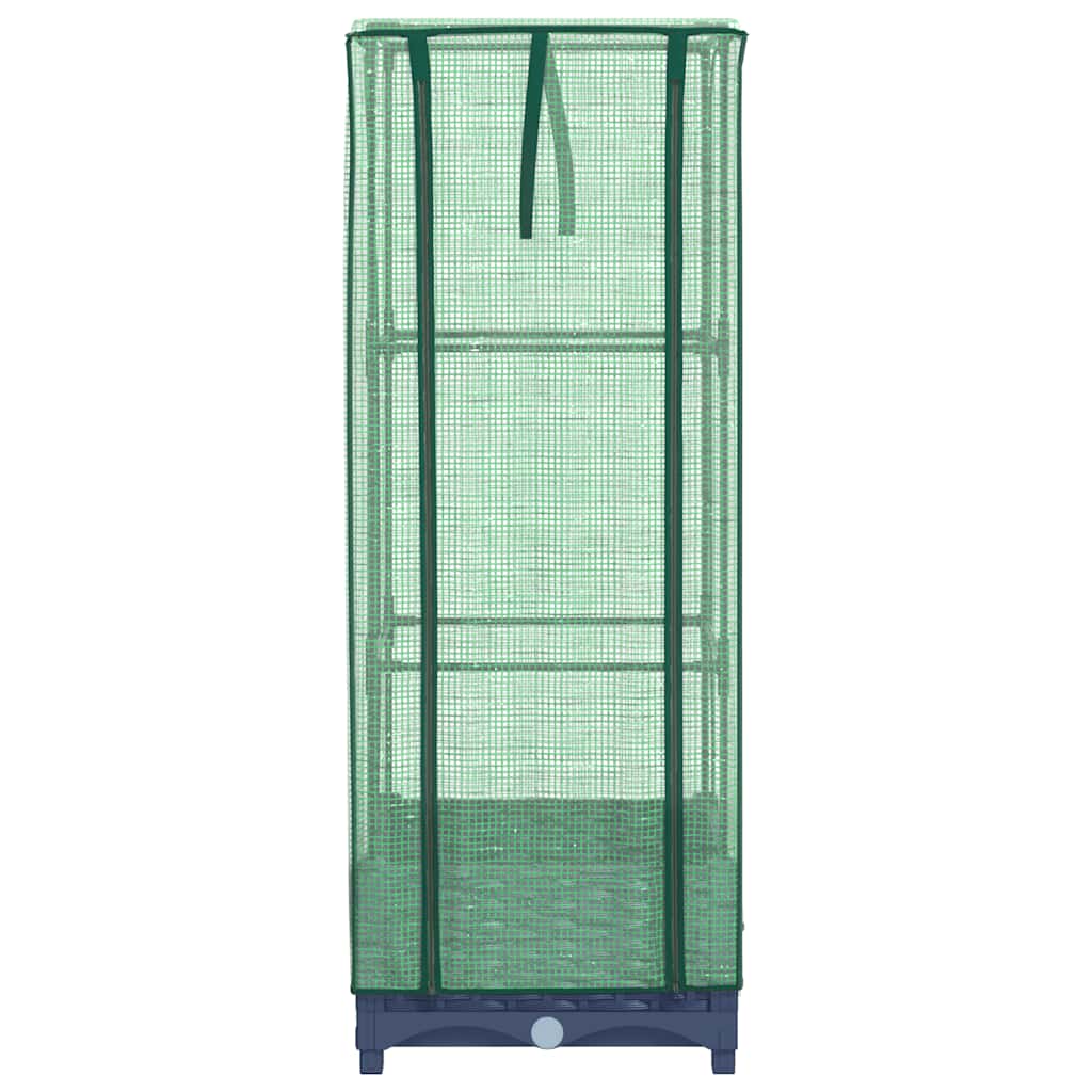 Povišena gredica s pokrovom za staklenik 40 x 40 x 123 cm