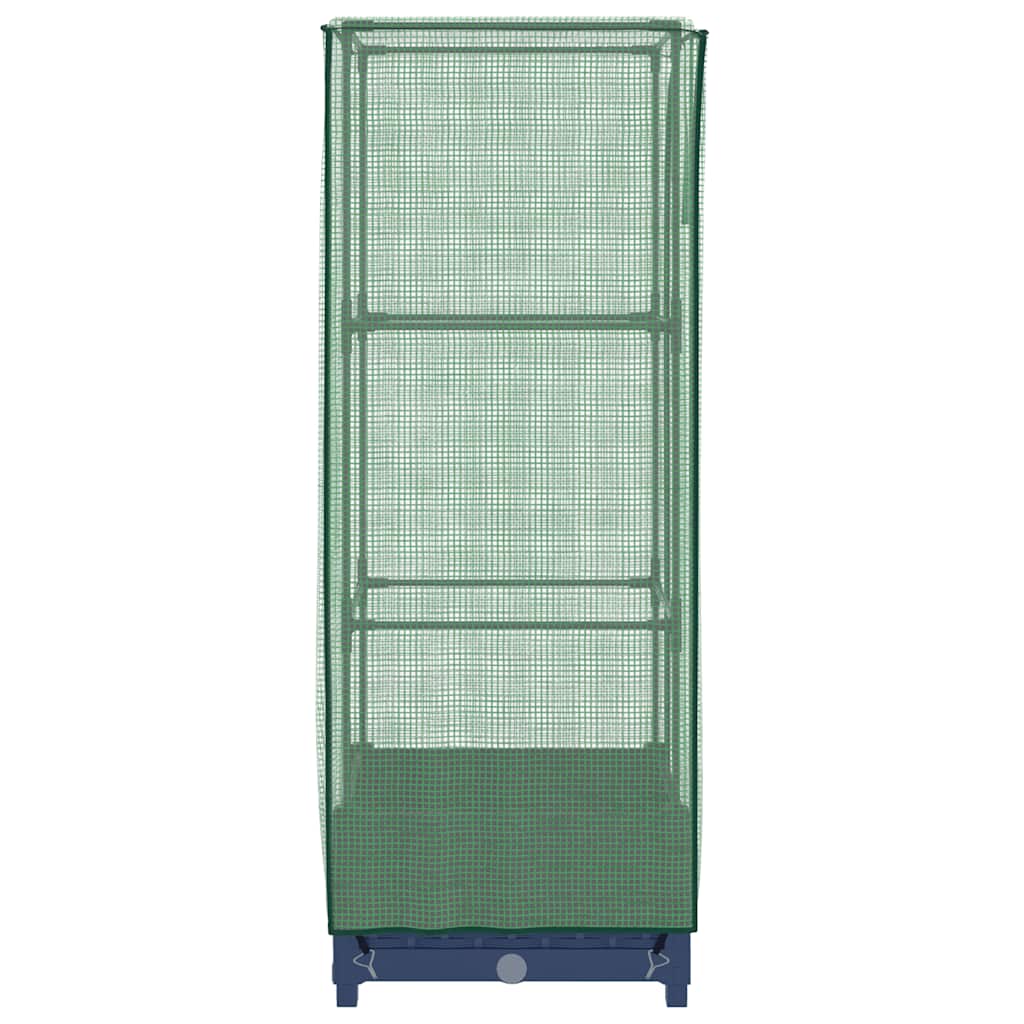 Povišena gredica s pokrovom za staklenik 40 x 40 x 123 cm
