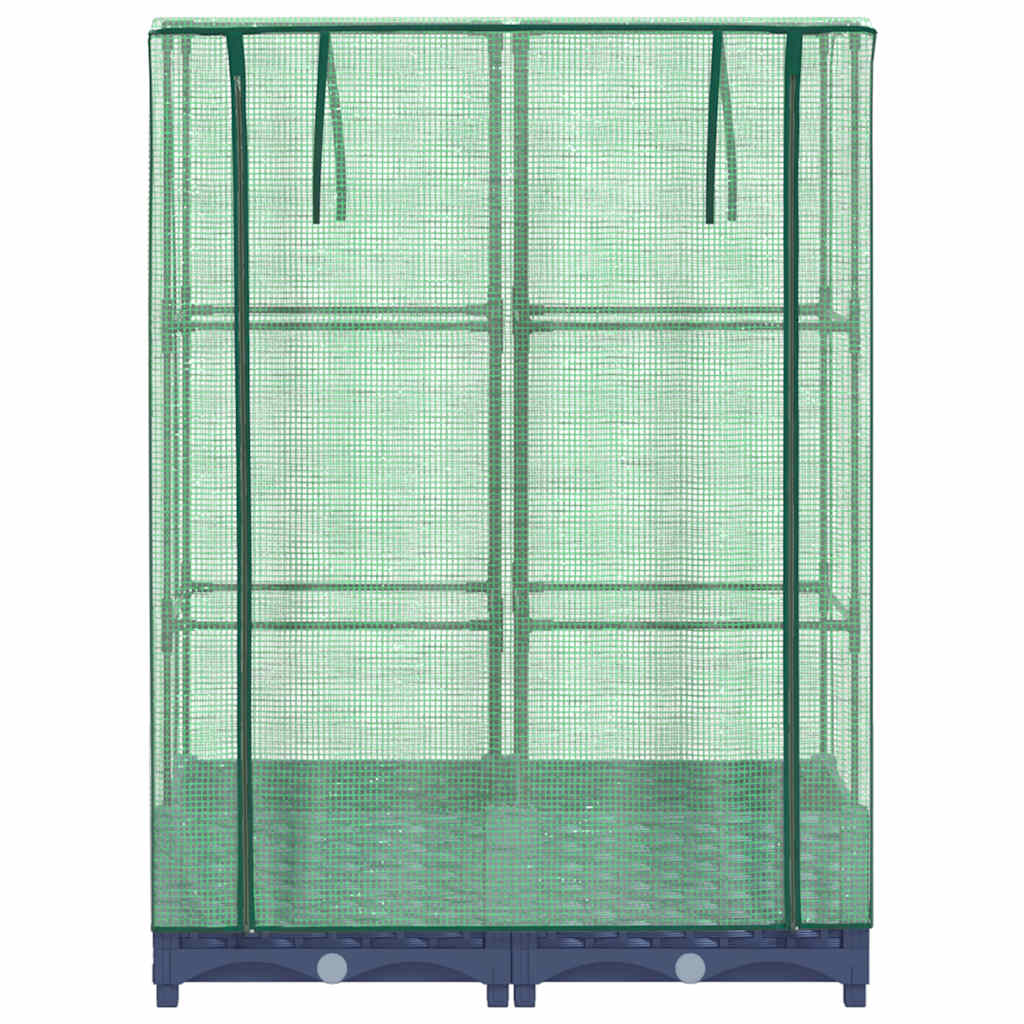Povišena gredica s pokrovom za staklenik 80 x 40 x 123 cm