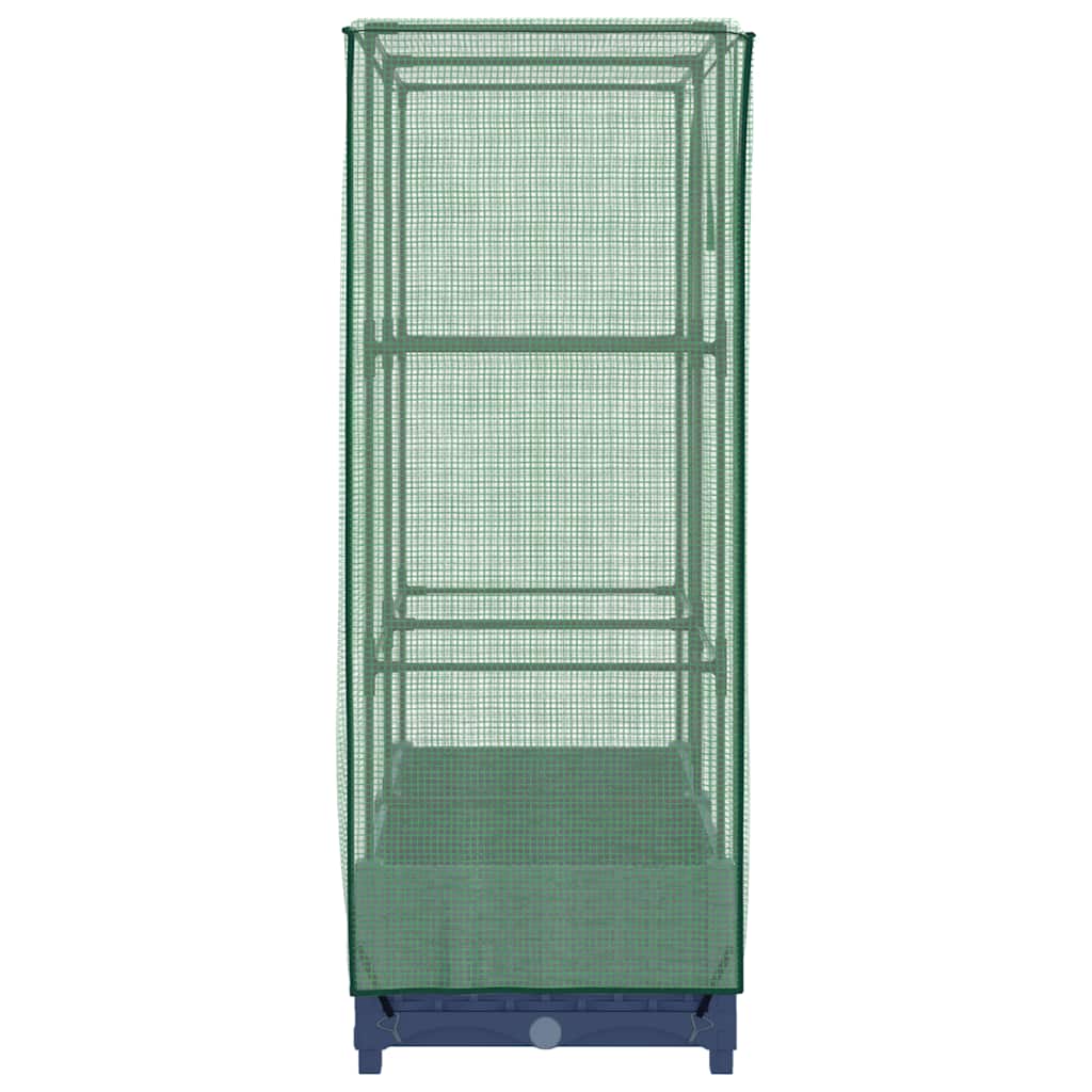Povišena gredica s pokrovom za staklenik 80 x 40 x 123 cm