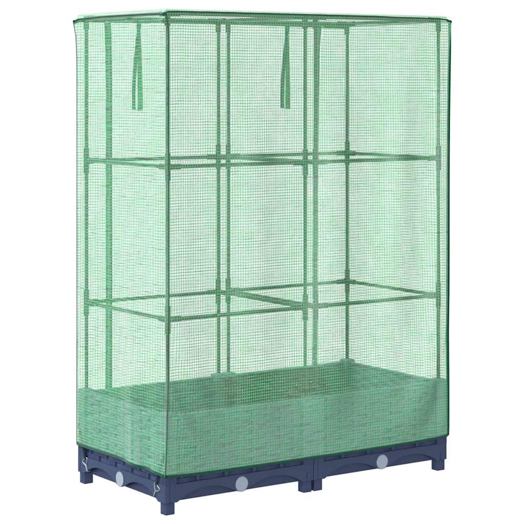 Povišena gredica s pokrovom za staklenik 80 x 40 x 123 cm