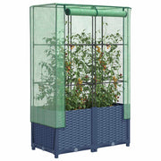 Povišena gredica s pokrovom za staklenik 80 x 40 x 138 cm