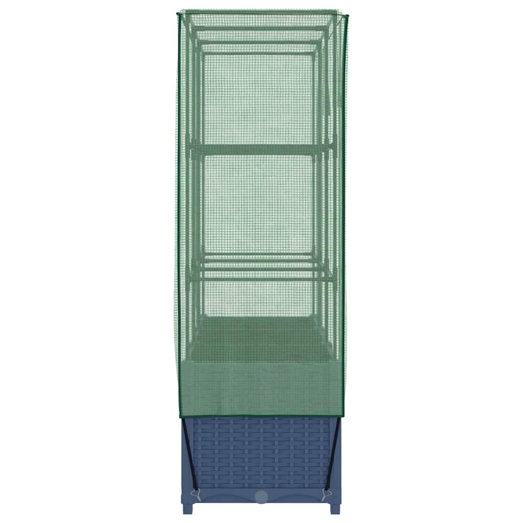 Povišena gredica s pokrovom za staklenik 120 x 40 x 138 cm