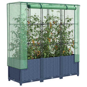 Povišena gredica s pokrovom za staklenik 120 x 40 x 138 cm