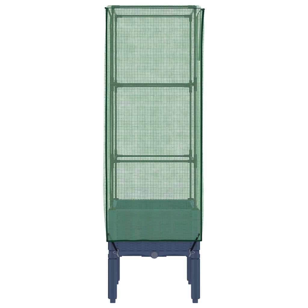 Povišena gredica s pokrovom za staklenik 40 x 40 x 140 cm