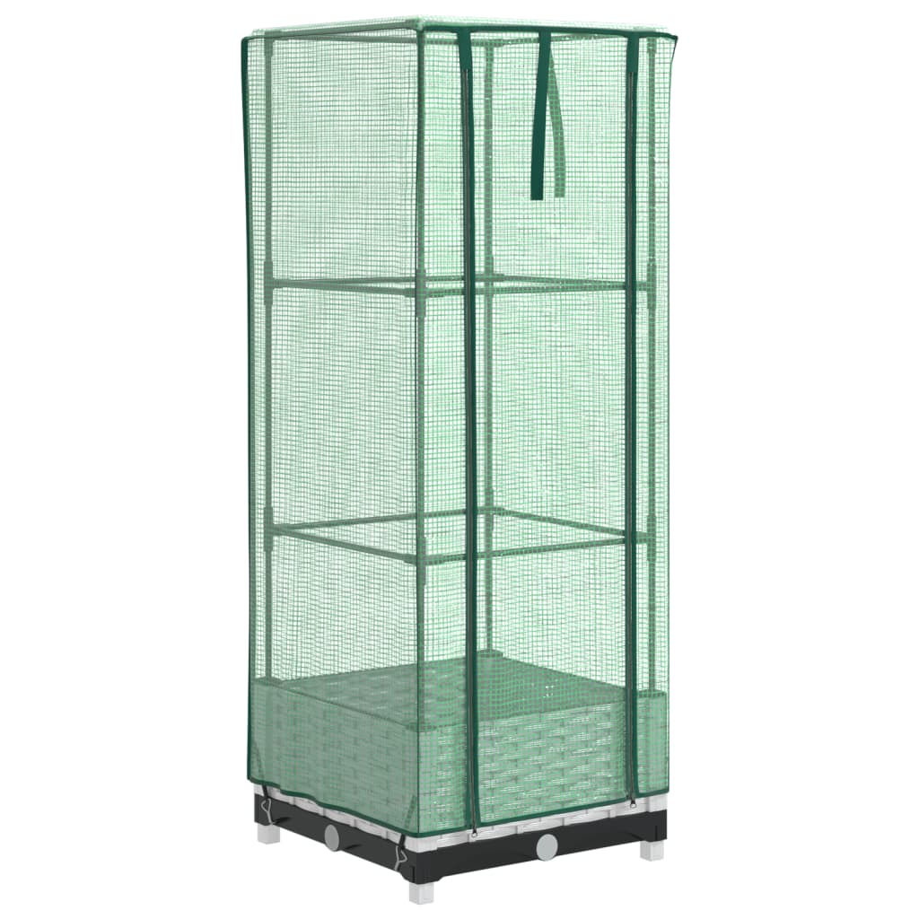 Povišena gredica s pokrovom za staklenik 40 x 40 x 123 cm