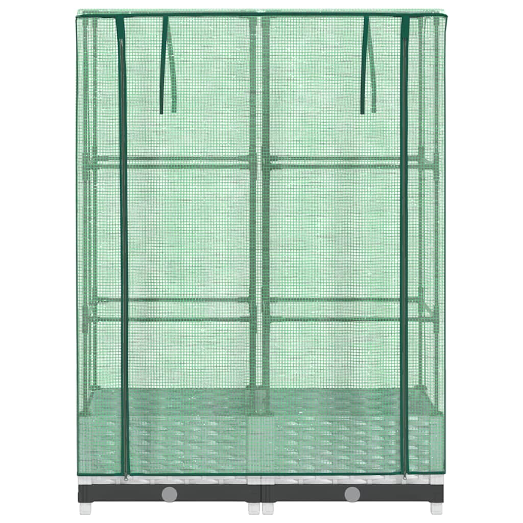 Povišena gredica s pokrovom za staklenik 80 x 40 x 123 cm