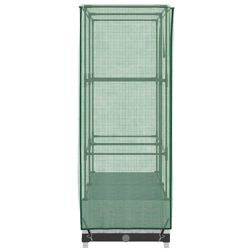 Povišena gredica s pokrovom za staklenik 80 x 40 x 123 cm