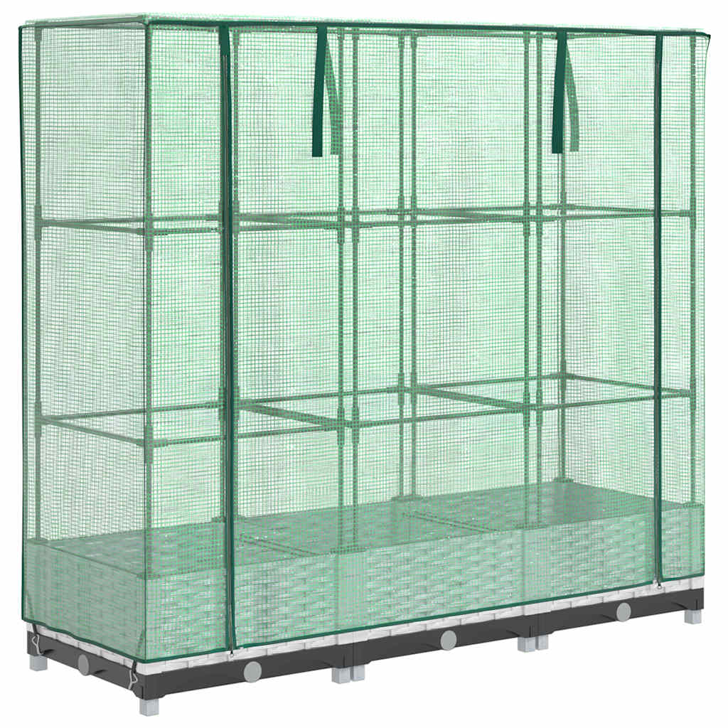 Povišena gredica s pokrovom za staklenik 120 x 40 x 123 cm