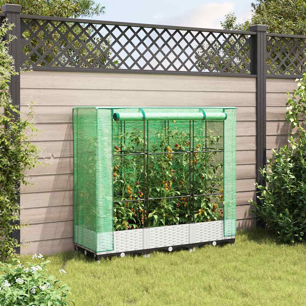 Povišena gredica s pokrovom za staklenik 120 x 40 x 123 cm