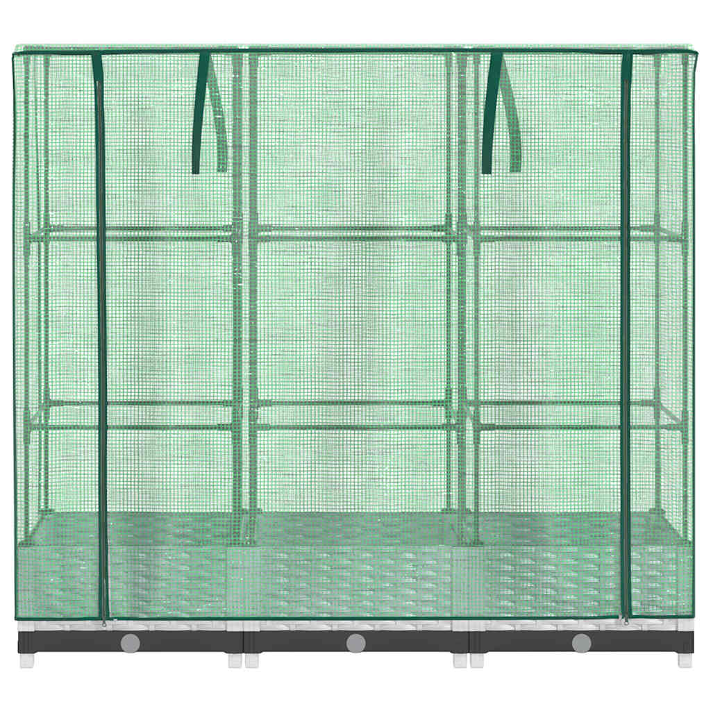 Povišena gredica s pokrovom za staklenik 120 x 40 x 123 cm