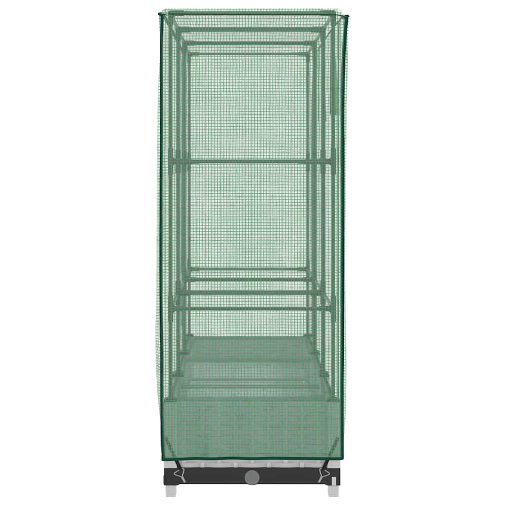 Povišena gredica s pokrovom za staklenik 120 x 40 x 123 cm