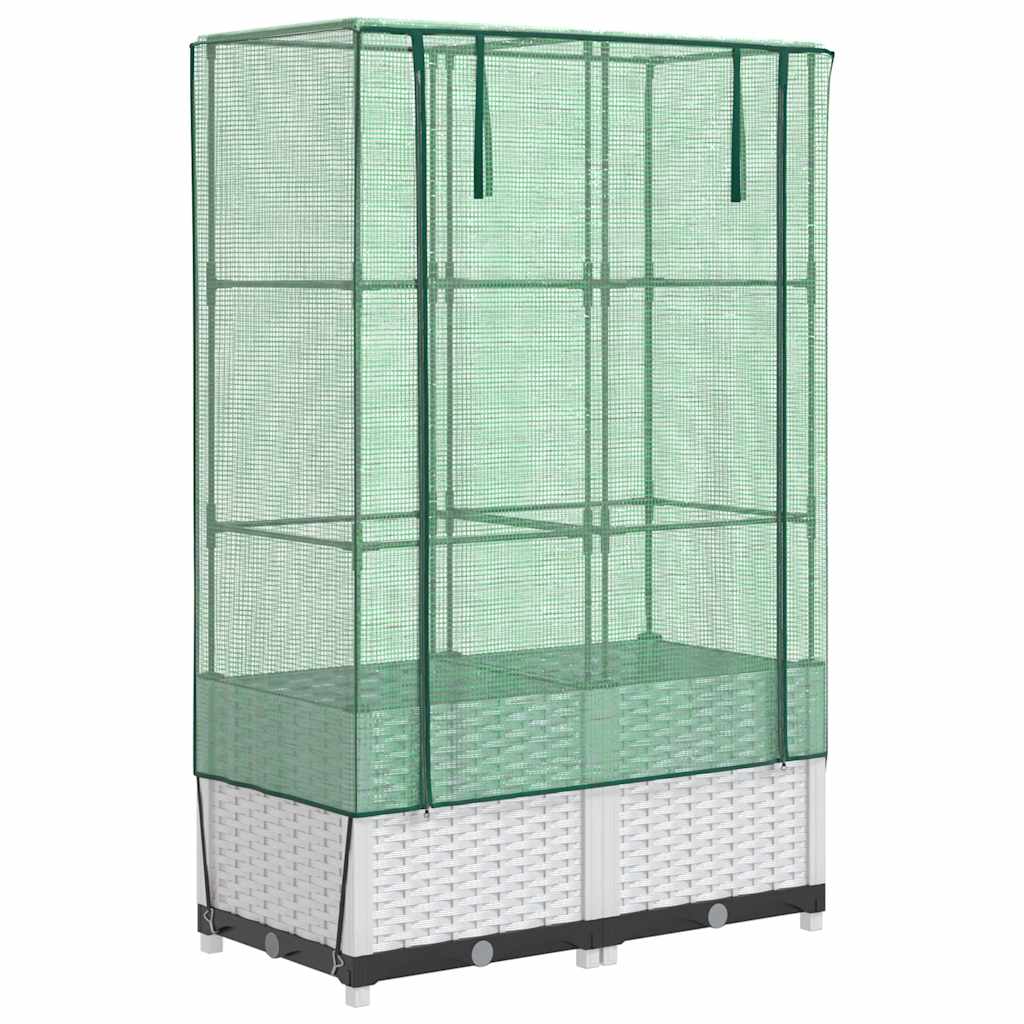 Povišena gredica s pokrovom za staklenik 80 x 40 x 138 cm