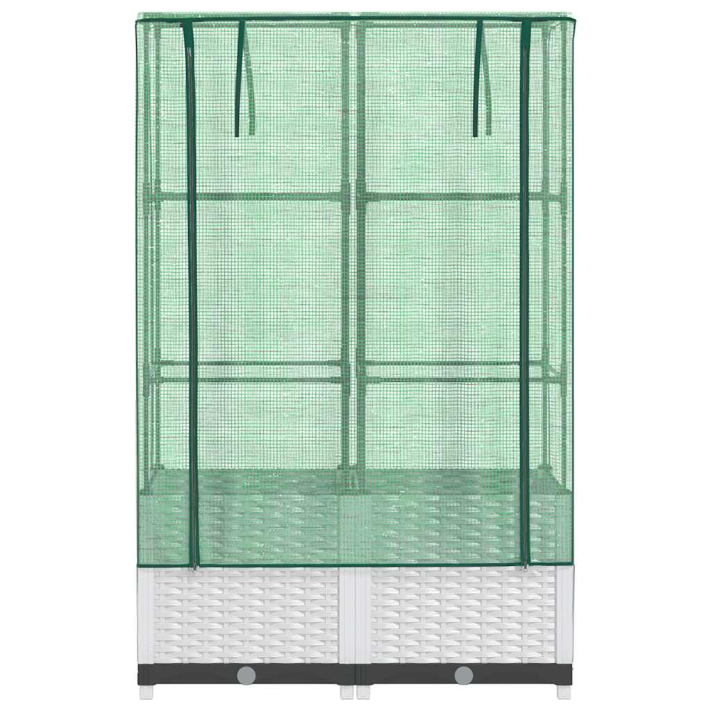 Povišena gredica s pokrovom za staklenik 80 x 40 x 138 cm