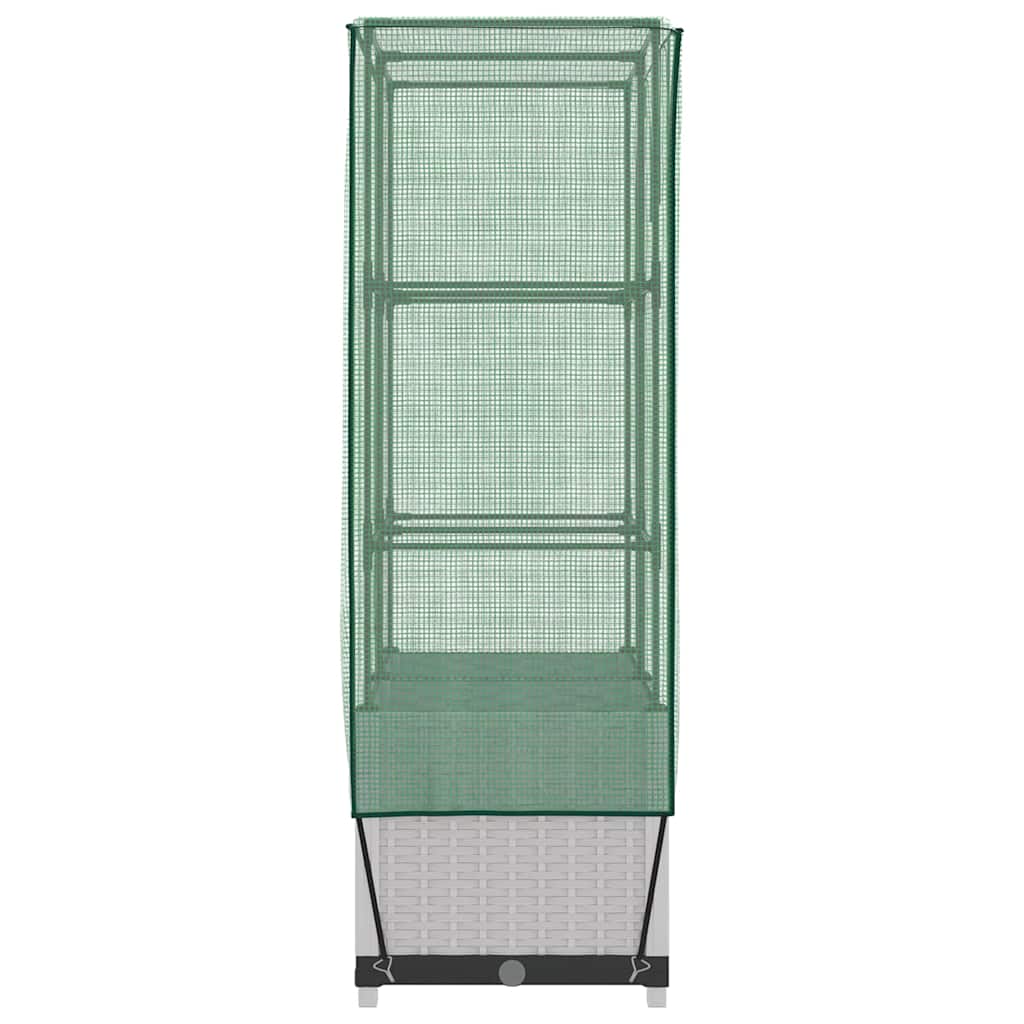 Povišena gredica s pokrovom za staklenik 80 x 40 x 138 cm