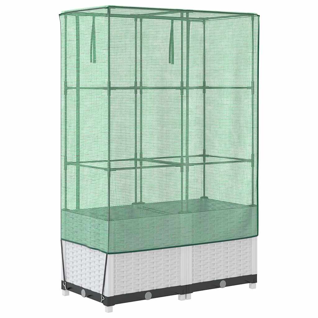 Povišena gredica s pokrovom za staklenik 80 x 40 x 138 cm