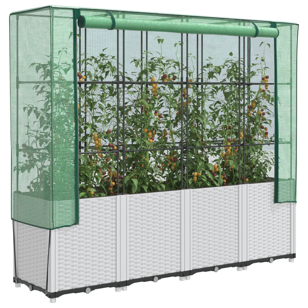 Povišena gredica s pokrovom za staklenik 160 x 40 x 153 cm