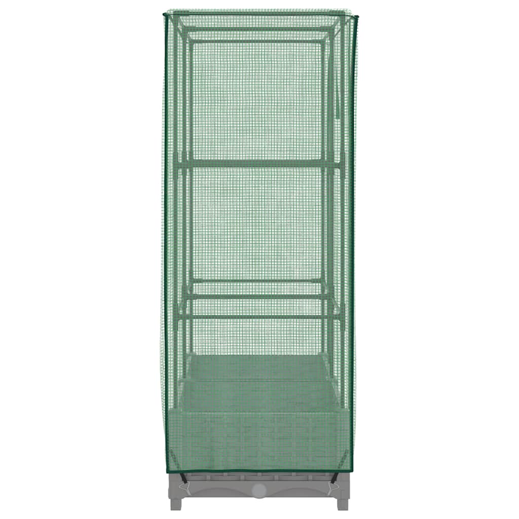 Povišena gredica s pokrovom za staklenik 80 x 40 x 123 cm