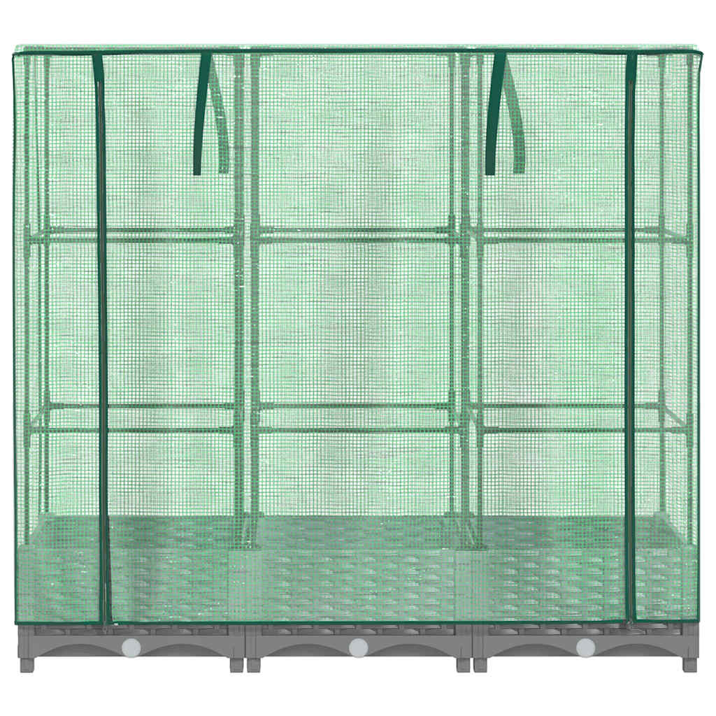 Povišena gredica s pokrovom za staklenik 120 x 40 x 123 cm