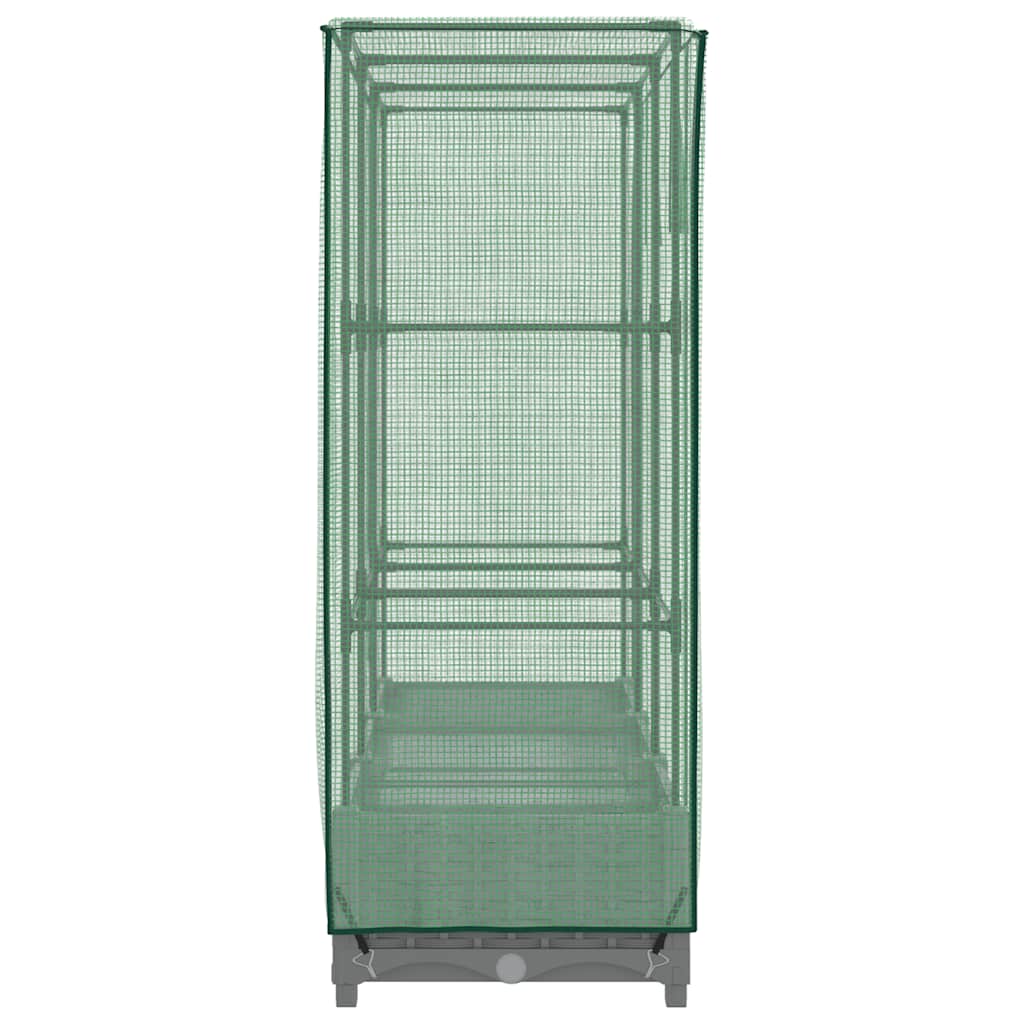 Povišena gredica s pokrovom za staklenik 120 x 40 x 123 cm