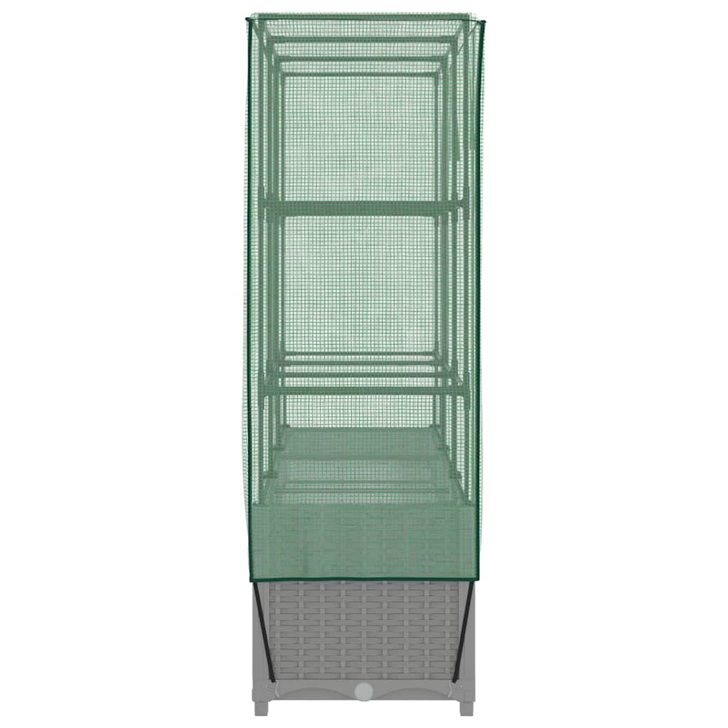 Povišena gredica s pokrovom za staklenik 120 x 40 x 138 cm