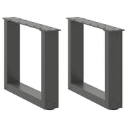 Noge za klub stolić U-oblik 2 kom antracit 30 x (30-31) cm čelik