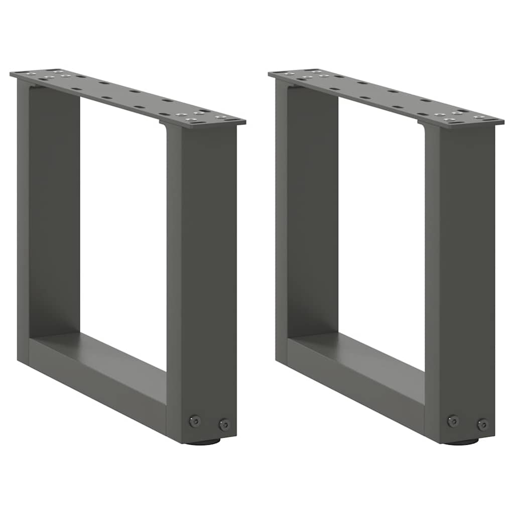 Noge za klub stolić U-oblik 2 kom antracit 40 x (30-31) cm čelik