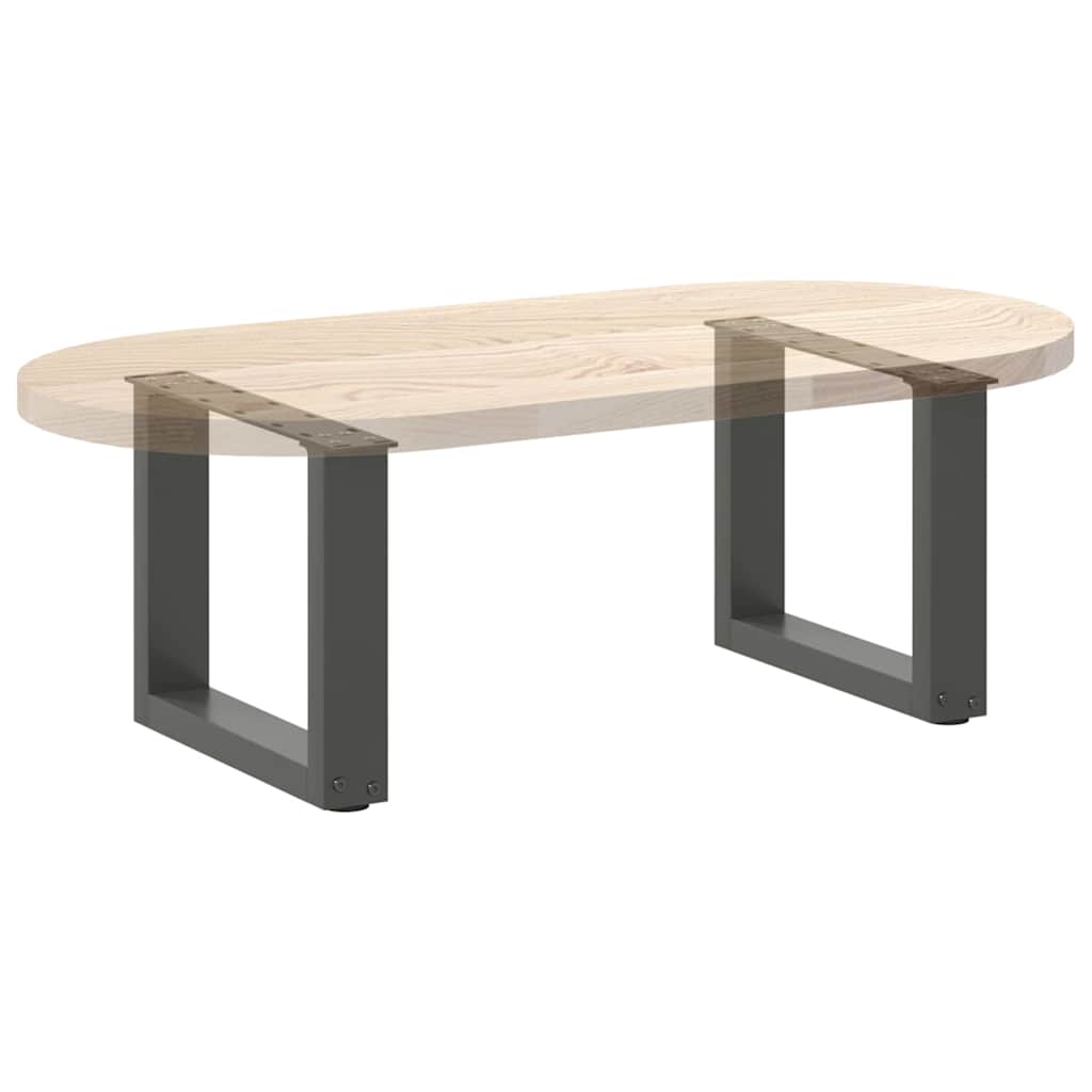 Noge za klub stolić U-oblik 2 kom antracit 40 x (30-31) cm čelik