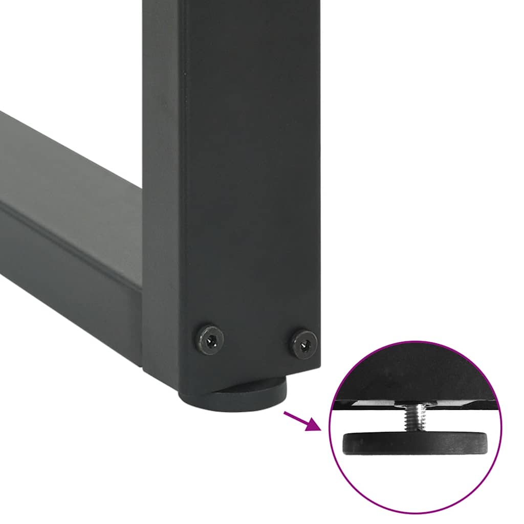 Noge za klub stolić U-oblik 2 kom antracit 40 x (30-31) cm čelik